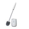 Quick Dry Silicone Toilet Brush with Holder Wall Mounted or Floor Standing Bathroom Cleaner