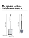 Wall Mounted Toilet Brush With Holder Long Handle Self Draining Bathroom Cleaner 6