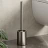 Wall Mounted Toilet Brush Holder No Drill Space Aluminum Bathroom Cleaning Brush