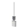 Silicone Toilet Brush With Holder Wall Mounted Flat Bathroom Cleaning Brush 6