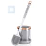 Silicone Toilet Brush with Holder & Tweezers Long Handle Bathroom Cleaning Set