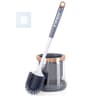 Silicone Toilet Brush with Holder & Tweezers Long Handle Bathroom Cleaning Set