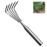 Stainless Steel Hand Rake Garden Cultivator For Soil Loosening 0