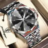 Luxury Mens Quartz Watch Waterproof Luminous Stainless Steel Business Watch 4