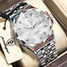 Luxury Mens Quartz Watch Waterproof Luminous Stainless Steel Business Watch 8
