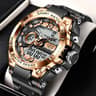 Waterproof Military Watch for Men with LED Dual Display and Sport Chronograph