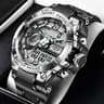 Waterproof Military Watch for Men with LED Dual Display and Sport Chronograph