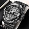 Waterproof Military Watch for Men with LED Dual Display and Sport Chronograph