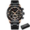 Multifunction Waterproof Watch Stainless Steel Business Calendar Wristwatch 8