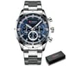 Multifunction Waterproof Watch Stainless Steel Business Calendar Wristwatch 10