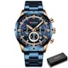 Multifunction Waterproof Watch Stainless Steel Business Calendar Wristwatch 11