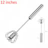 Semi Automatic Stainless Steel Egg Whisk Hand Press Rotary Mixer