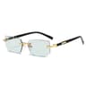 Rimless Rectangle Sunglasses Small Square Fashion Shades For Women And Men 12