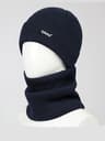 Fleece Lined Winter Hat and Scarf Set Warm Knit Ear Protection for Outdoor Cycling