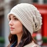 Women's Chunky Slouch Beanie Lightweight Ear Warmer Autumn Hat