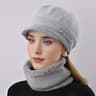 Womens Winter Hat and Scarf Set Warm Cold Weather Hat with Neck Warmer