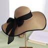 SunShield Oversized Straw Beach Hat for Women with Wide Brim and Bow
