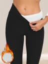 Women's High Waisted Fleece Lined Thermal Leggings for Winter Workouts