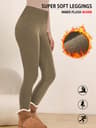 Women's Thermal Fleece Lined High Waisted Leggings for Winter Workouts
