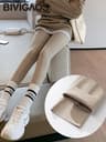 Women's High-Waisted Seamless Brushed Leggings for Fall and Winter