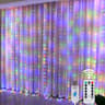LED Christmas Curtain String Lights with 8 Lighting Modes and USB Power