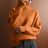 Women's Slim Fit Turtleneck Sweater with Long Sleeves