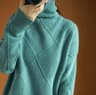 Women's Slim Fit Turtleneck Sweater with Long Sleeves