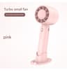 Turbo Handheld Mini Fan with USB Charging and Desktop Stand