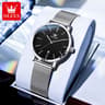 Women's Ultra Thin Waterproof Quartz Watch with Leather Strap