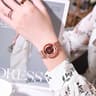 Women's Minimalist Quartz Watch with Round Dial and Bracelet Clasp