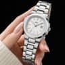 Women's Square Dial Quartz Watch with Stainless Steel Band
