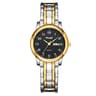 Women's Stainless Steel Quartz Watch with Calendar and Week Display