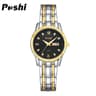 Women's Stainless Steel Quartz Watch with Calendar and Week Display