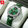 Women's Luxury Quartz Watch with Diamond-Style Dial and Stainless Steel Bracelet