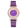 Women's Minimalist Quartz Watch with Diamond-Style Dial and Leather Strap