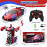 Scale Transforming RC Car with 360° Spins LED Lights and 2.4GHz Remote Control