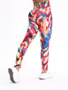 Women's Tie Dye Print Yoga Leggings with Stretchy Mid-Rise Waist