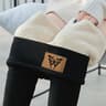 Women's Winter Fleece-Lined Leggings High-Waisted Stretchy Thermal Pants with Pockets