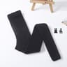 Women's Cashmere High-Waisted Thermal Leggings with Ribbed Knit Design