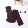 Women's Cashmere High-Waisted Thermal Leggings with Ribbed Knit Design