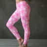Womens Fleece Leggings With Christmas Dog Paw Print And MidRise Waist 6