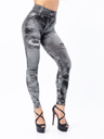 Women's High Waist Denim Print Stretch Leggings for Casual Wear
