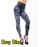 Women's High Waist Denim Print Stretch Leggings for Casual Wear