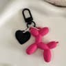 Y2K Balloon Dog Keychain Zinc Alloy Animal Bag Charm And Key Ring 8