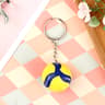 Mini Volleyball Keychain Sports Ball Bag Charm With Zinc Alloy Split Ring 8