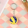 Mini Volleyball Keychain Sports Ball Bag Charm With Zinc Alloy Split Ring 9