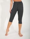 Women's High Stretch Capri Yoga Leggings with Polka Dot Print