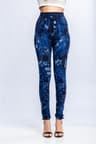 Women's High Waisted Denim Print Leggings with Stretchy Booty Lifting Fit