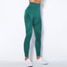 Women's High Waisted Seamless Mesh Leggings with Striped Design