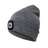 Rechargeable LED Light Beanie Hat Warm Cotton Knit Winter Cap for Men and Women